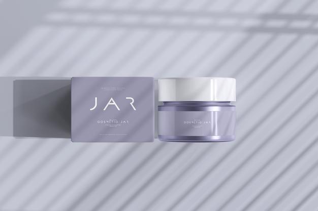Cosmetic Jar And Box Mockup Psd