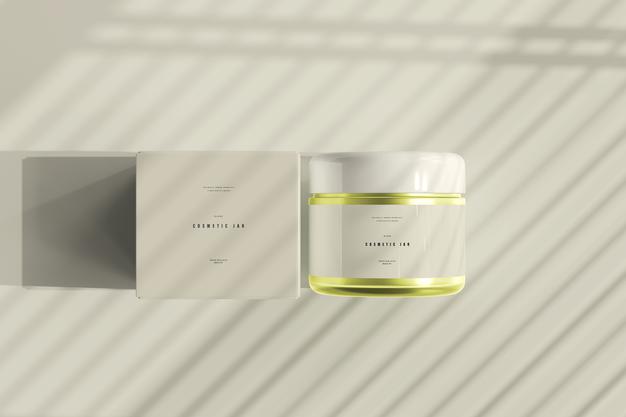 Cosmetic Jar And Box Mockup Psd