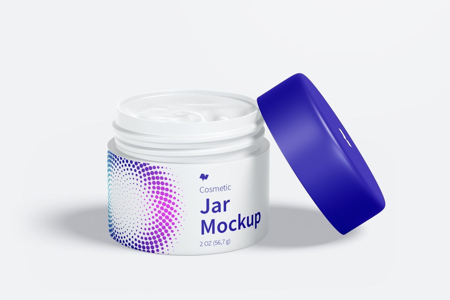 Cosmetic Jar Mockup, Front View 04