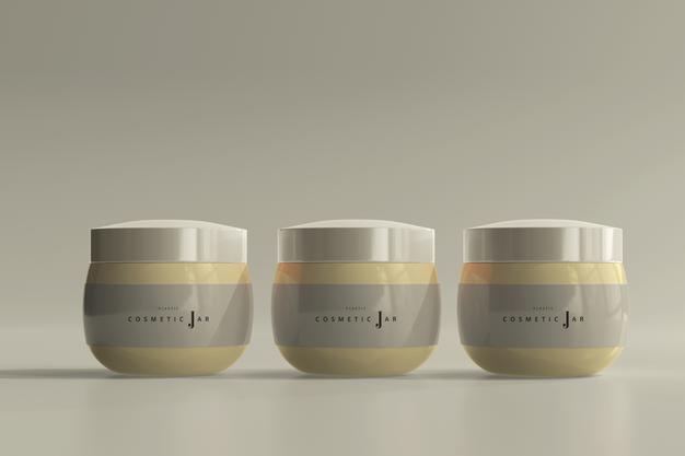 Cosmetic Jars Mockup Psd