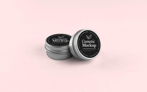 Cosmetic Product Mockup. Cream Jar Mockup Psd