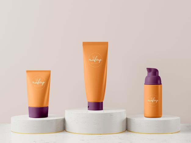 Cosmetic Product Packaging Mockup Psd