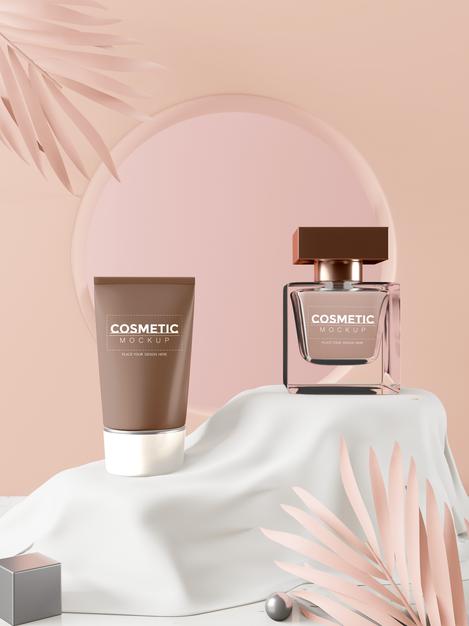 Cosmetic Product Packaging Mockup Psd