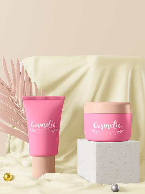 Cosmetic Product Packaging Mockup Psd