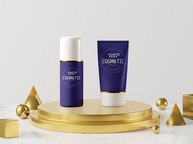Cosmetic Product Packaging Mockup Psd