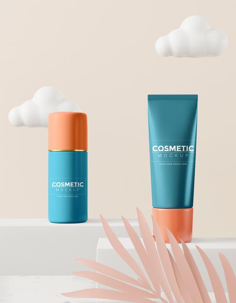 Cosmetic Product Packaging Mockup Psd