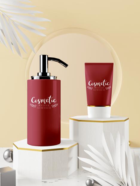 Cosmetic Product Packaging Mockup Psd