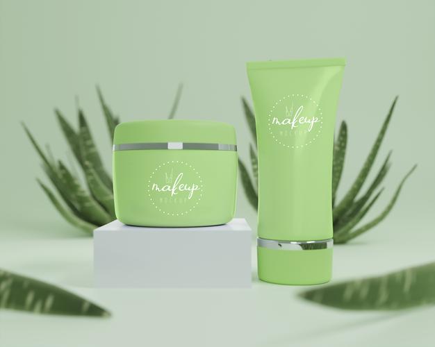 Cosmetic Products Assortment Mockup Psd