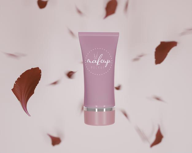 Cosmetic Products Assortment Mockup Psd