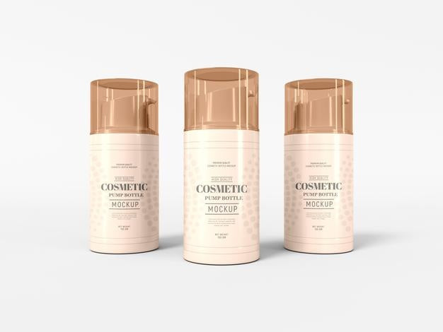 Cosmetic Pump Bottle Mockup Psd