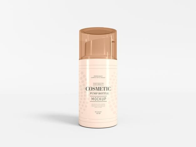 Cosmetic Pump Bottle Mockup Psd