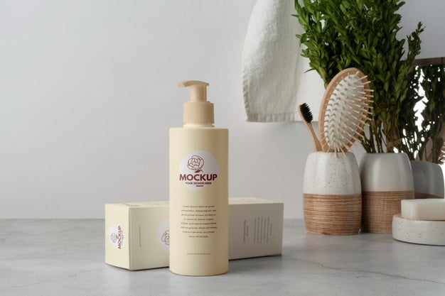 Cosmetic Spray Bottle Mock-Up Psd