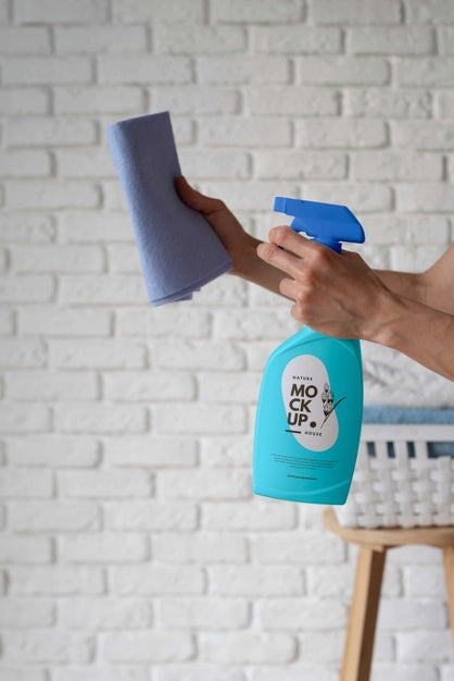 Cosmetic Spray Bottle Mock-Up Psd