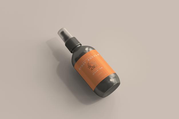 Cosmetic Spray Bottle Mockup Psd