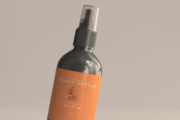 Cosmetic Spray Bottle Mockup Psd