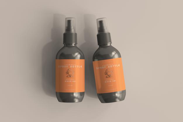 Cosmetic Spray Bottle Mockup Psd