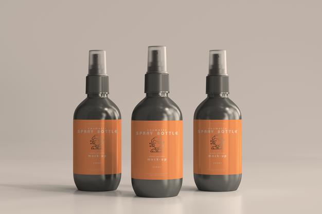 Cosmetic Spray Bottle Mockup Psd