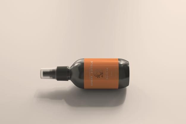 Cosmetic Spray Bottle Mockup Psd