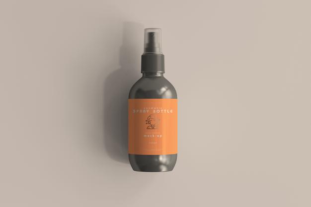 Cosmetic Spray Bottle Mockup Psd