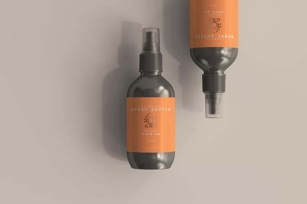 Cosmetic Spray Bottle Mockup Psd