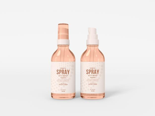Cosmetic Spray Bottle Packaging Mockup Psd