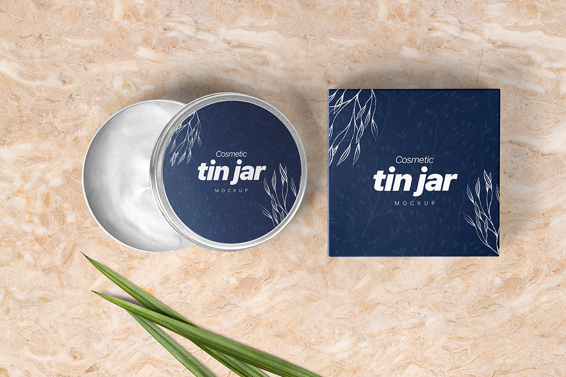 Cosmetic Tin Jar Mockup