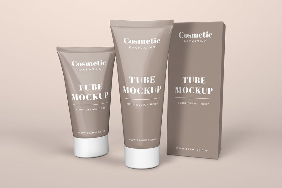 Cosmetic Tube & Box Mockup
