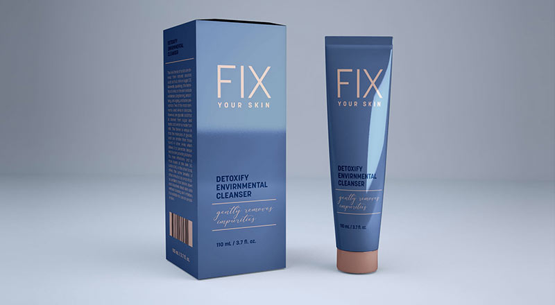 Cosmetic Tube & Packaging Box Mockup Psd