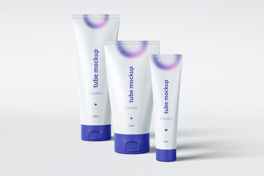 Cosmetic Tubes Mockup, Three Size