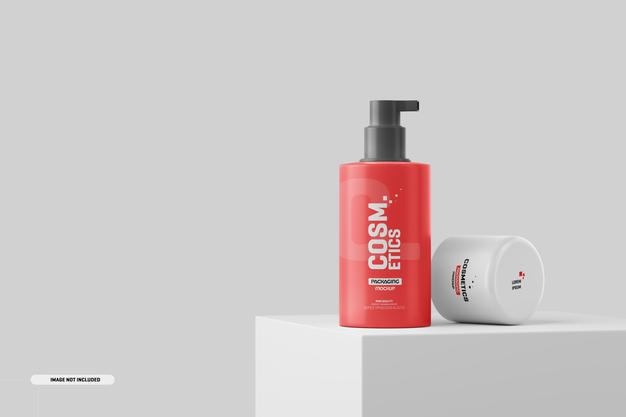 Cosmetics Bottle Mockup Psd