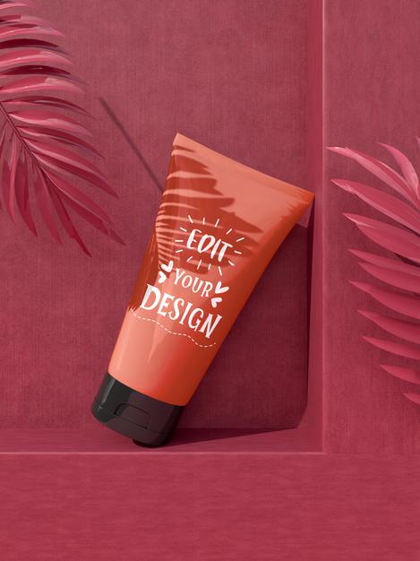 Cosmetics Branding Mockup. Package For Branding And Identity. Ready For Your Design Psd