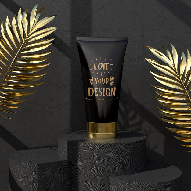 Cosmetics Branding Mockup. Package For Branding And Identity. Ready For Your Design Psd