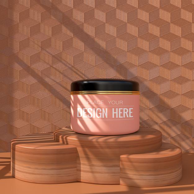 Cosmetics Branding Mockup. Package For Branding And Identity. Ready For Your Design Psd