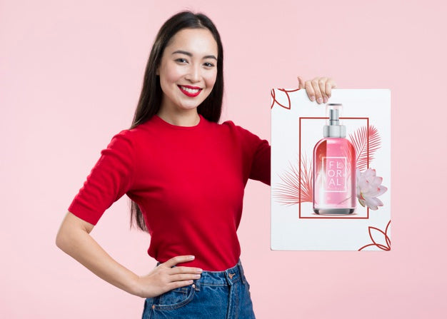 Cosmetics Mock-Up Banner Front View Psd