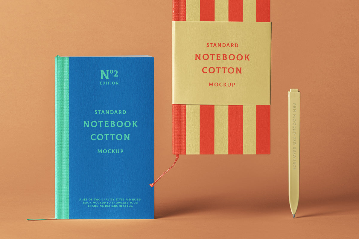 Cotton Psd Notebook Mockup