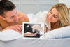 Couple In Bed With Tablet Mockup For Valentine Psd