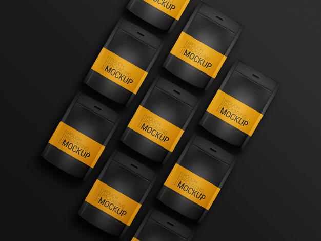 Couple Of Pouch Packaging Mockup Psd