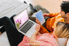 Couple With Laptop And Tablet In Bed Psd
