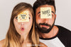 Couple With Post Its Pasted To Face Psd