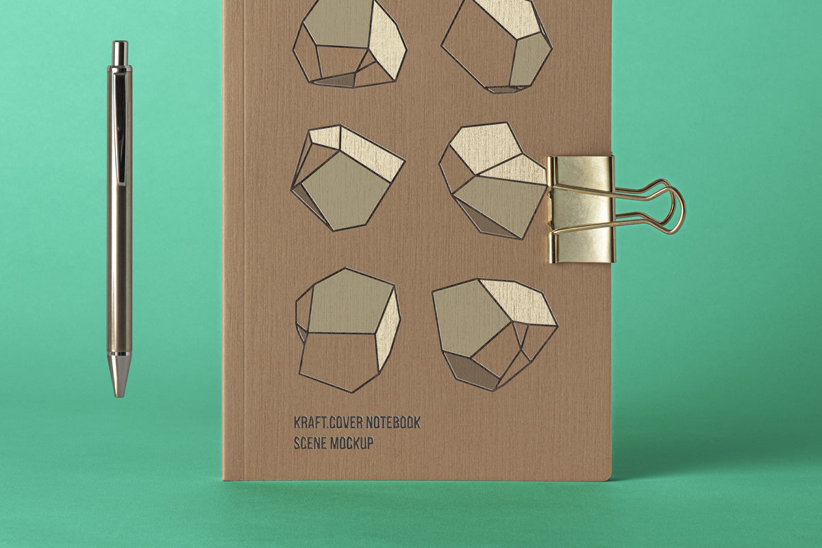 Cover Kraft Psd Notebook Mockup
