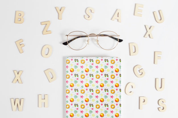 Cover Mockup With Alphabet Psd