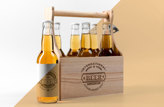 Craft Beer Arrangement Concept Mock-Up Psd