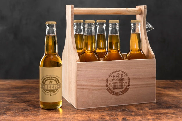Craft Beer Arrangement Concept Mock-Up Psd