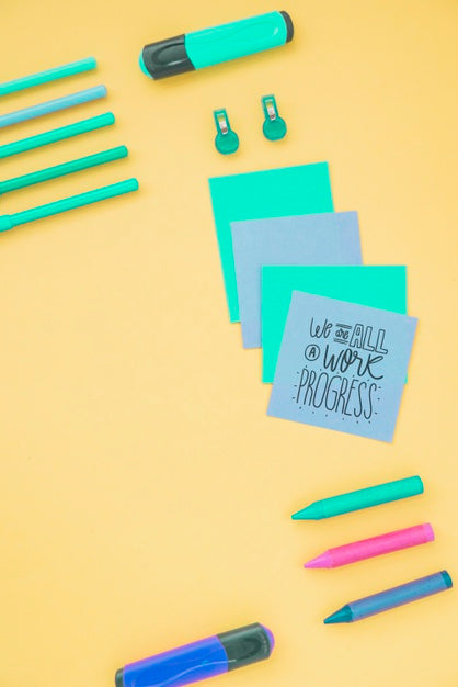 Crafting And Art Tools On Desk For Work Psd