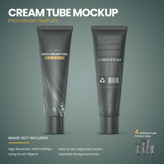 Cream Tube Mockup Psd