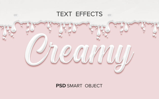 Creamy Liquid Text Effect Psd