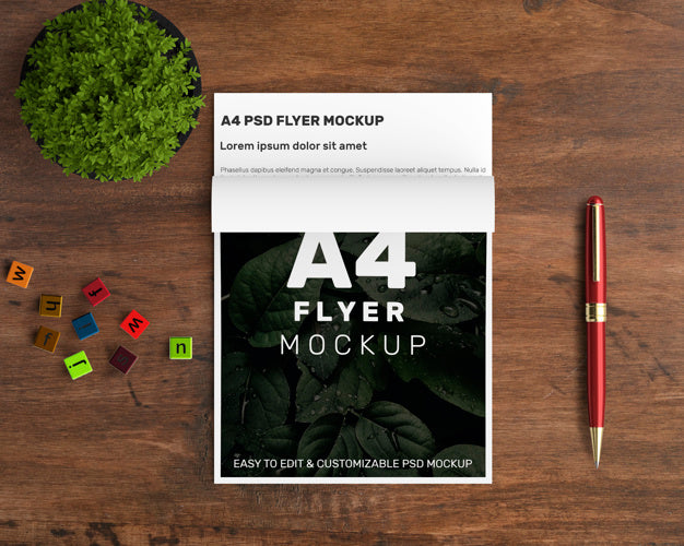 Creative A4 Flyer Mockup Psd