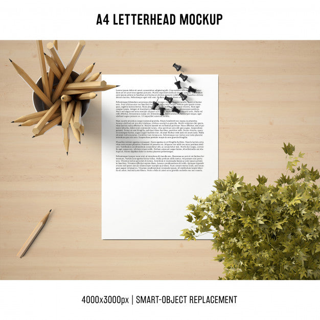 Creative A4 Letterhead Mockup Psd