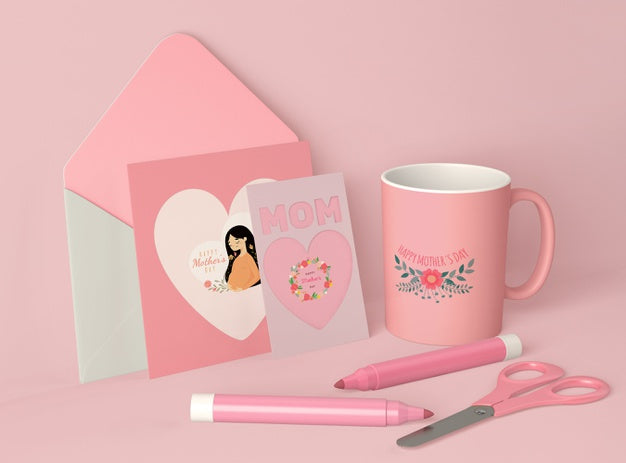 Creative Arrangement For Mother'S Day With Scene Creator Psd