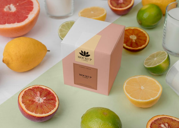 Creative Arrangement Of Mock-Up Candle Packaging Psd